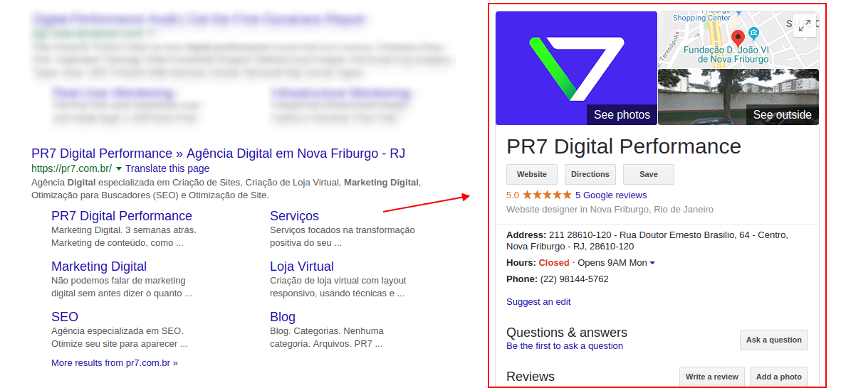 Google Rich Snippets Local Search